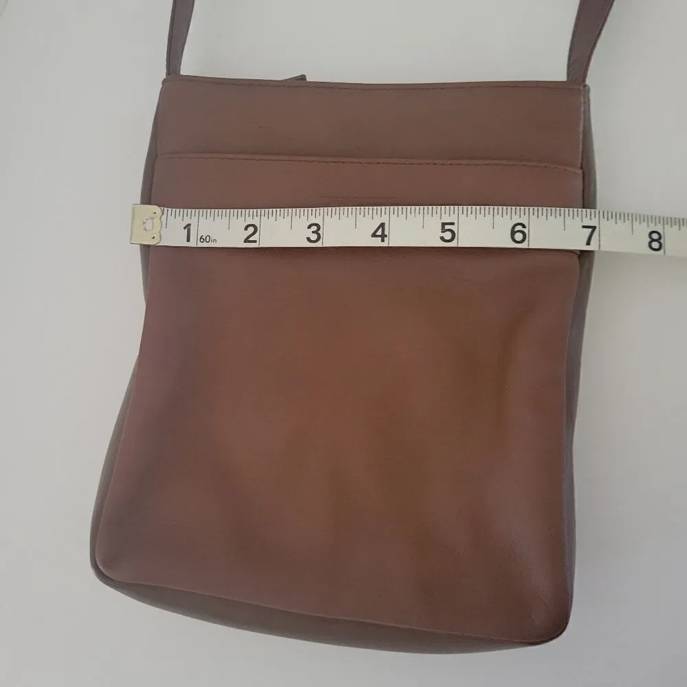 Evan Picone Brown Leather Crossbody Purse